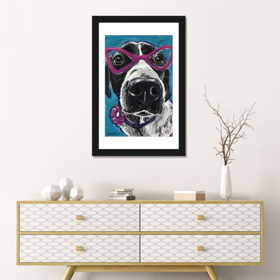 « expressif hound » par hippie hound studios, impression sur toile tendue