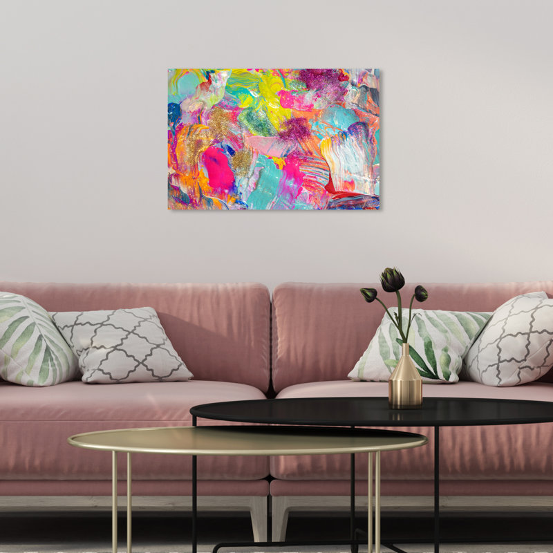 «Abstract Miami Beach Textures», impression sur toile, H 10 po x l 15 po, Toile tendue