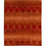 Ikat Area Rug in Rust/Gold