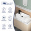 Vasque de salle de bain rectangulaire en porcelaine vitrifiée, 49,5 cm (L) x 25,4 cm (P), avec trou pour robinetterie.