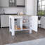 Îlot de cuisine Atenea, armoire simple porte, tablette blanc / Macadamia