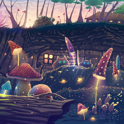 Beautiful Magic Forest by Victor Shapovalov - Wrapped Canvas Print