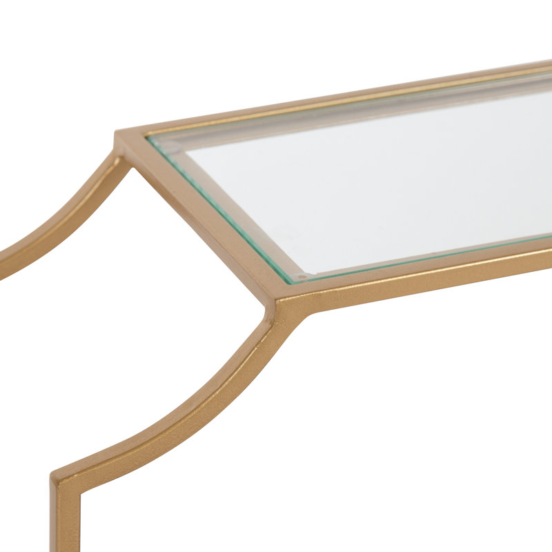 Brionna 2-Piece Accent Shelf, 12" H x 18" W x 6" D, Gold