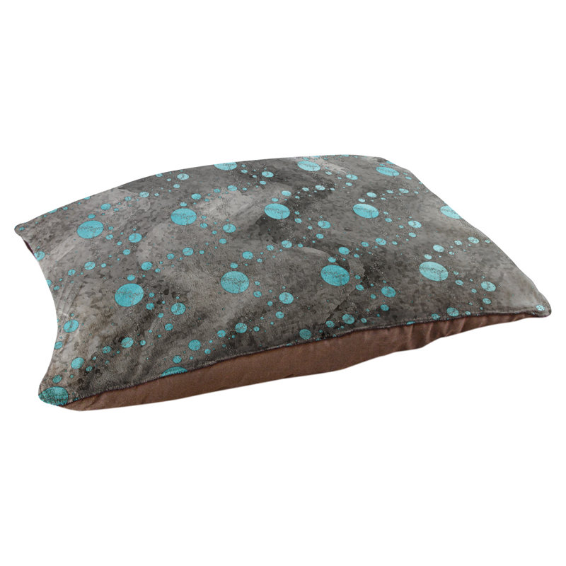 Coussin de concepteur de planète stars Byrge, L 29,5 po x l 19,5 po, Sarcelle / Noir