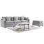 Chenille Sectional With Ottomans - Spacious, Comfy Seating For Large Spaces 108.66" Fabric Spacious And Stylish Living Area
