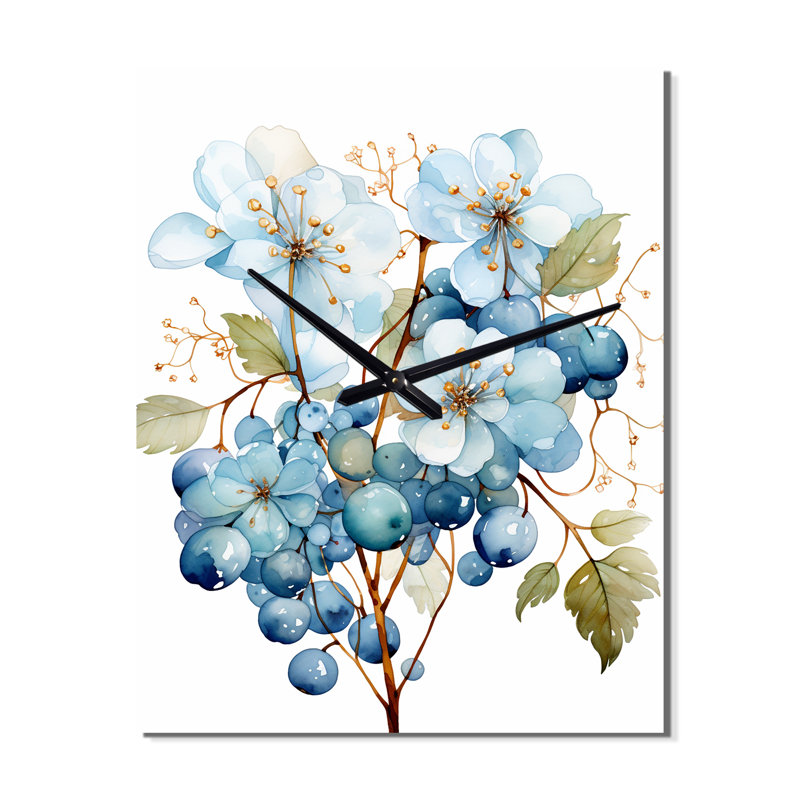 Tycho - Horloge murale fleurs, Médium