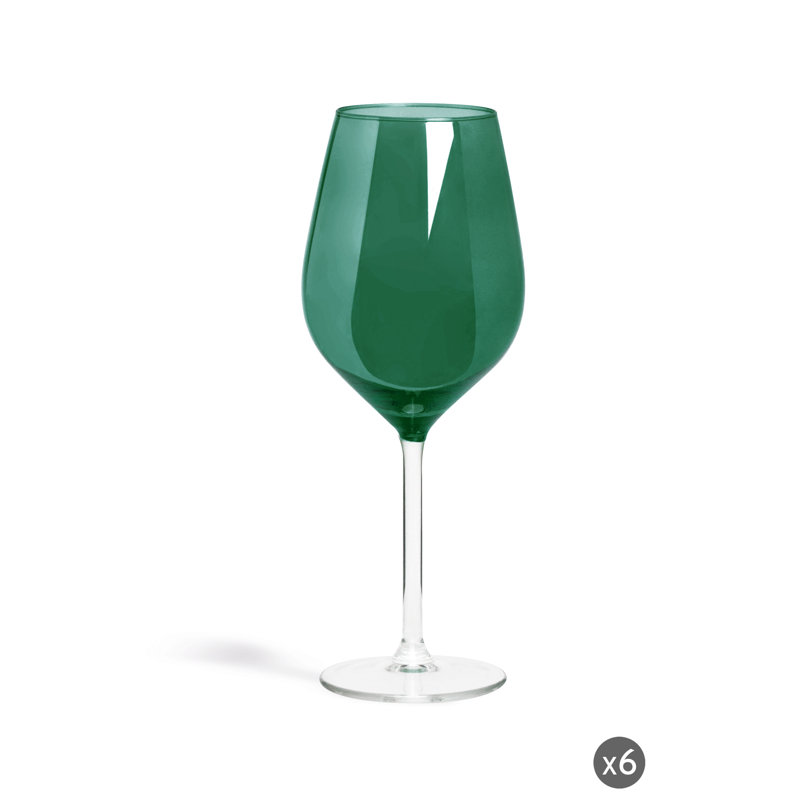 500ml Wine Glass Set, Green