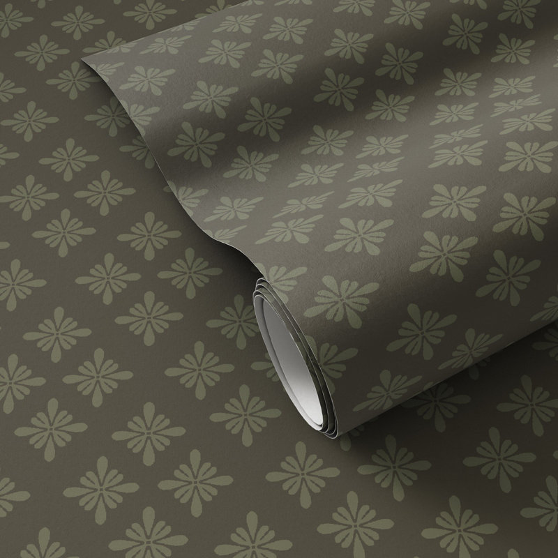 Conspectus Wallpaper, 12"x8", Conspectus Olive Night I