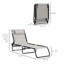 2 chaises longues de plage pliantes - patio crème avec siège en filet respirant, 4 dossiers inclinables pour l'extérieur inclinable