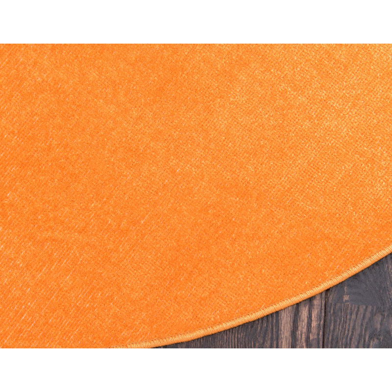 Tapis orange Aiden-Lee, Rond 7 pi 10 po