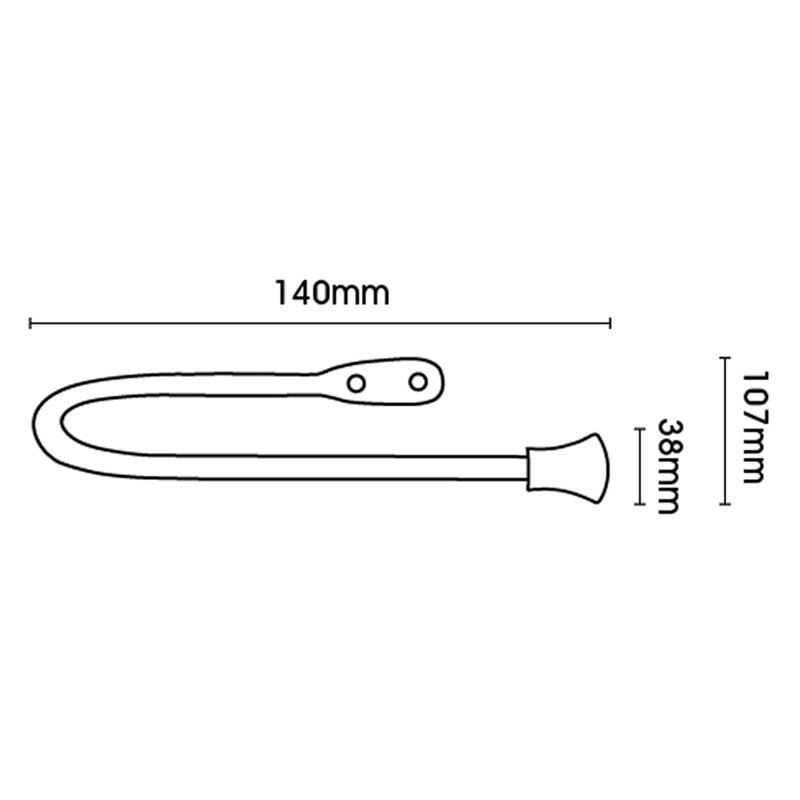 Gold Curtain Holdback, 0.38cm H x 14cm W x 10.70cm D