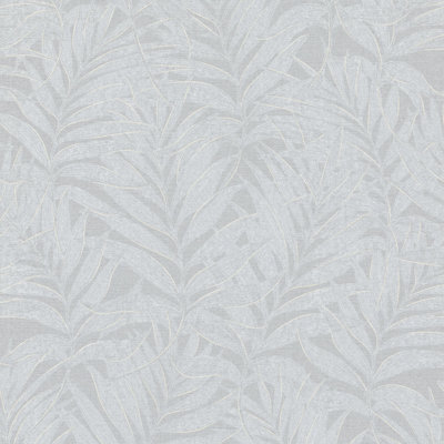 Hotel Botanical Palm Leaf Glitter Design Wallpaper Roll