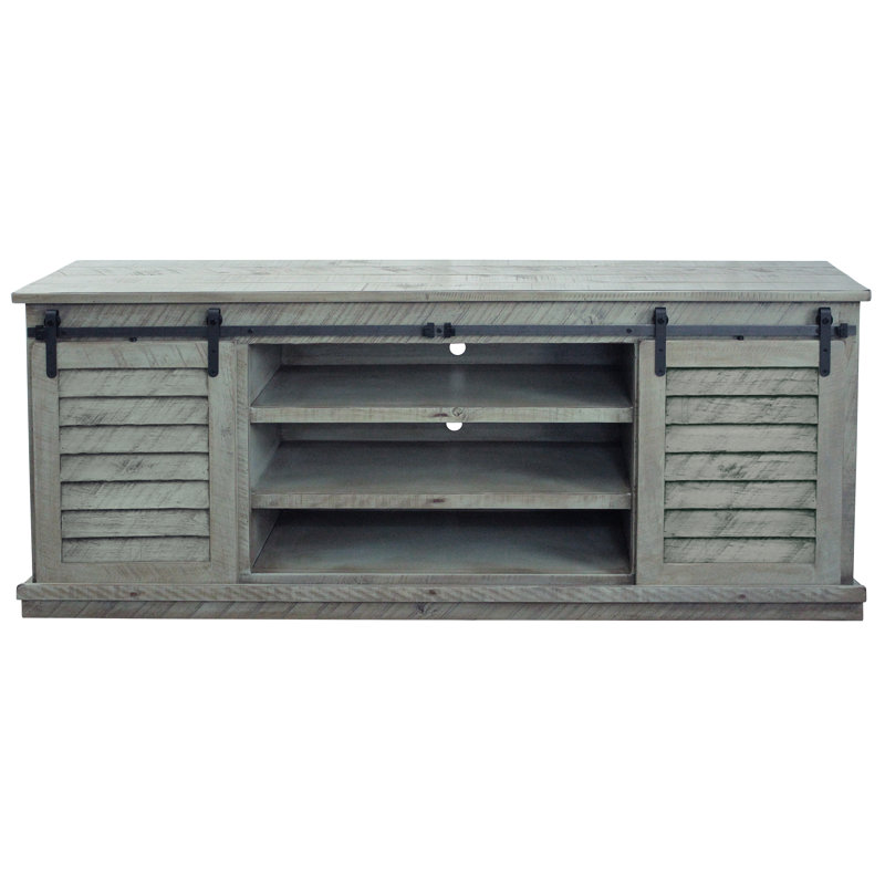 Brondon Media Console, Rustic Light Blue