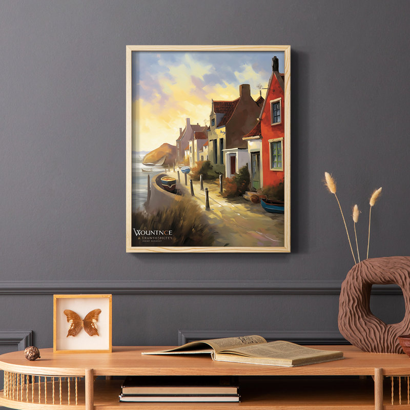 Paysages série CCLxxiv - reproduction encadrée de qualité supérieure - prête à être accrochée - aucun clou requis, Naturel