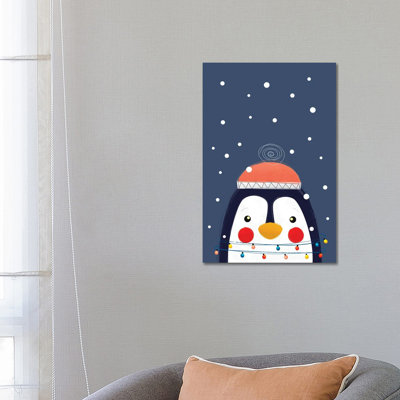 Christmas Penguin by Show Me Mars - Gallery-Wrapped Canvas Giclée on Canvas