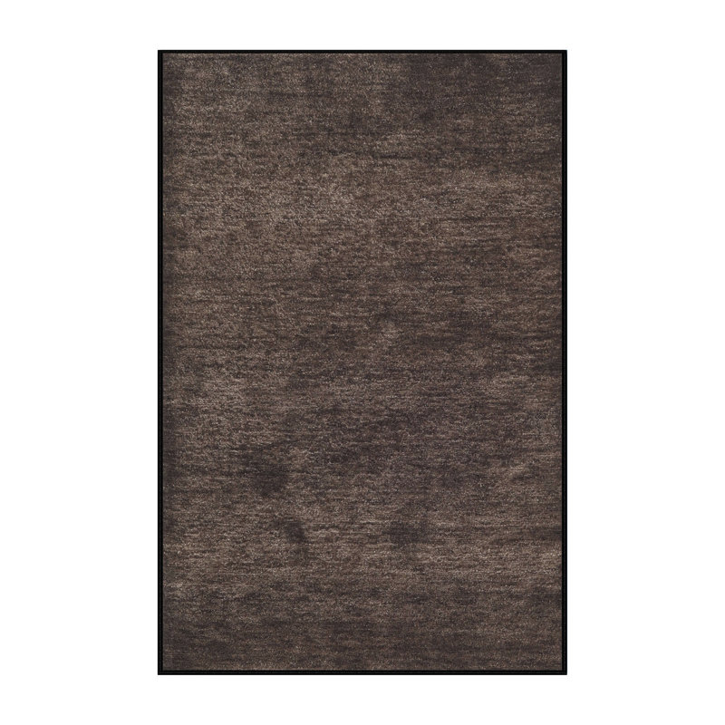 Tapis contemporain noir, Rectangle 6 pi x 9 pi