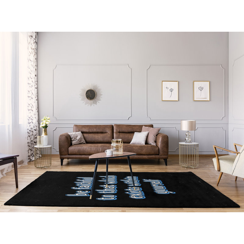 Tapis en poly-chenille style tableau noir, Rectangle 8 pi x 10 pi
