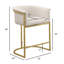 Tabouret de bar et chaises à hauteur comptoir avec revêtement en tissu Boucle et base chromée-265404816-265404818-204015101