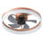 Ceiling Fans with Lights Dimmable LED Embedded installation of thin modern ceiling fans(Rose Gold)-2050566359