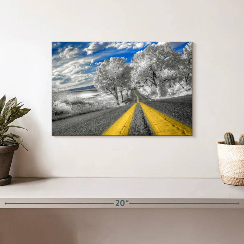 Mehar Winter Road Lines, 8" H x 12" W