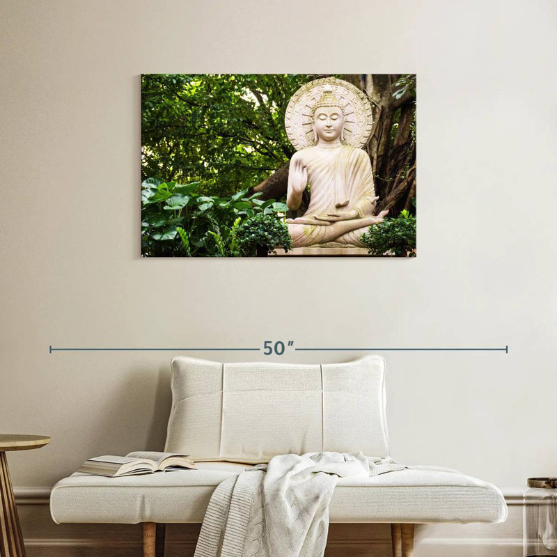 Adella Buddha Statue In The Woods, 24" H x 36" W