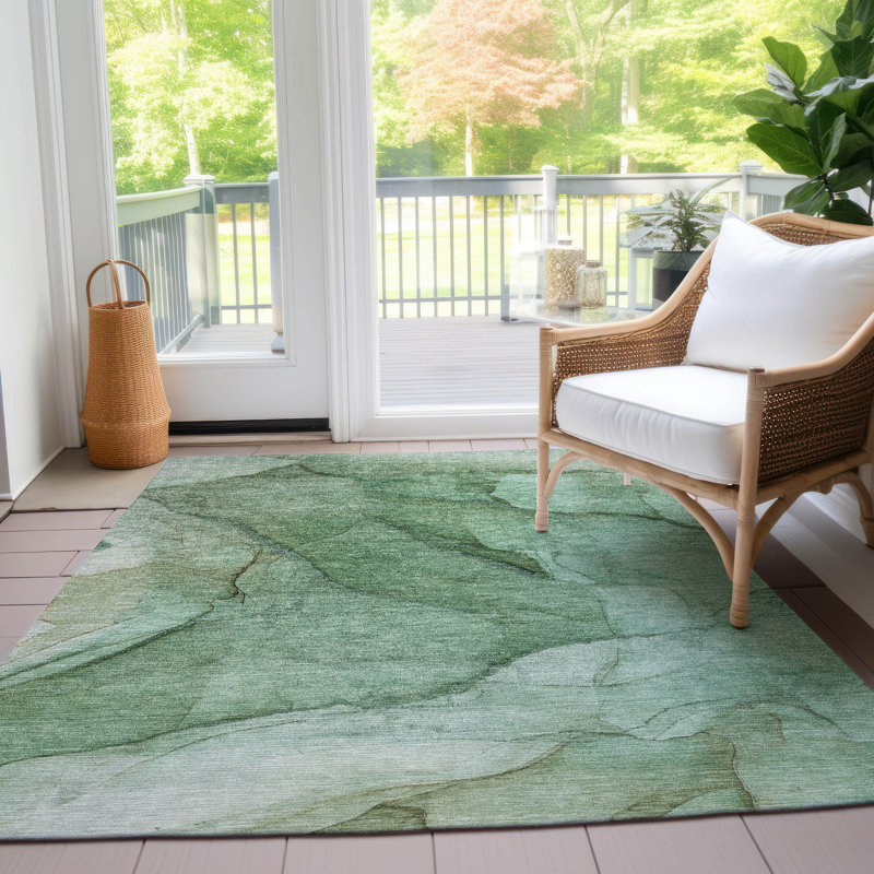 Tapis intérieur / extérieur Melania avec envers antidérapant, Rectangle 10 pi x 14 pi