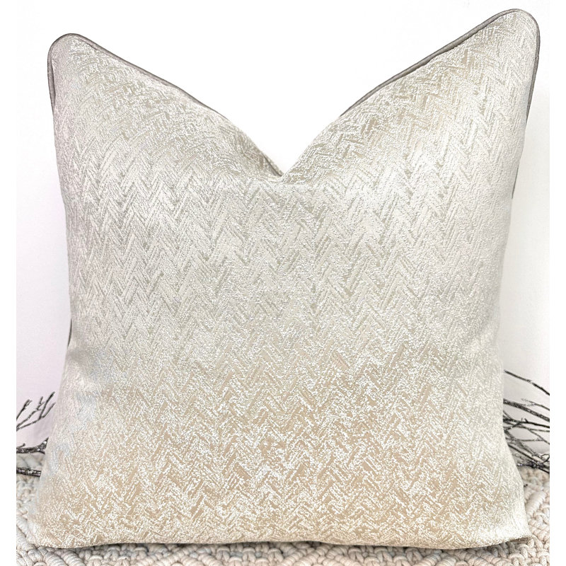 Abstract Cream Square Throw Pillow Cover