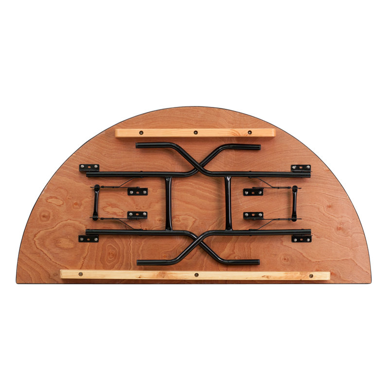 Wofford 60" Half-Round Wooden Folding Event Table