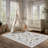 White Butterfly Washable Rug Indoor Carpet-913972182-913972181