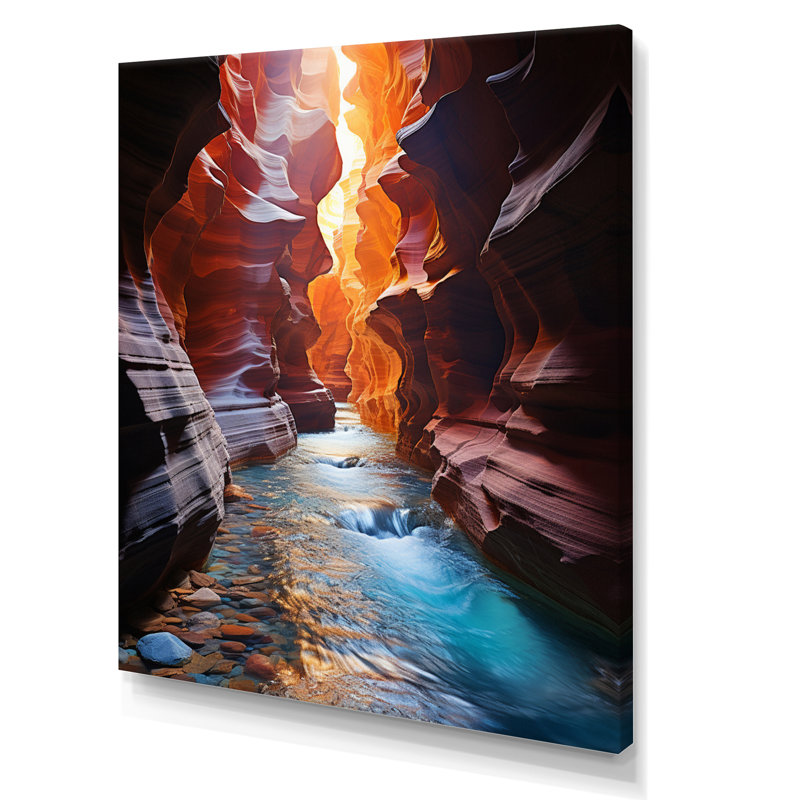 Canyon Rainbow Spectrum I - imprimé, H 32 po x l 24 po x P 1 po, Toile tendue