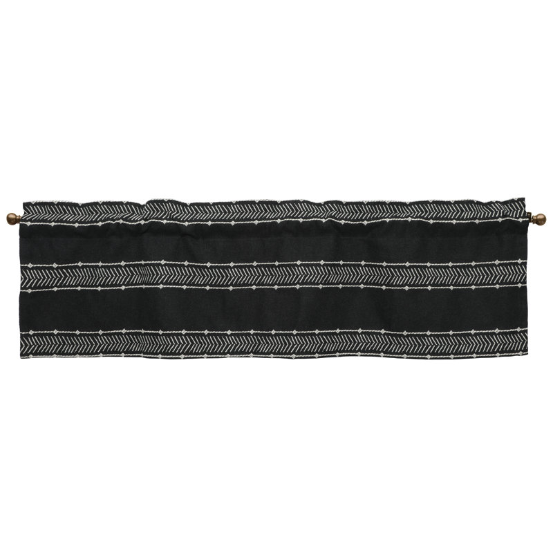 Wooded River Summit Trail Onyx Valance - 52x16