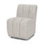 Chaise de salle à manger rembourrée en tissu gris Performance-129756736