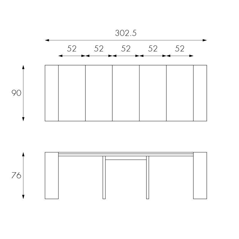 Sodbury Extendable Dining Table, Light Grey, Light Grey