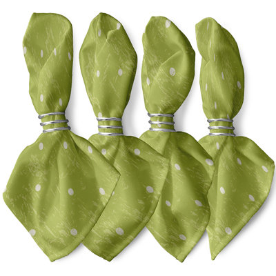 Leviner Polyester Polka Dots Square Napkin