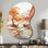 «Beige Peach Canyon Mirage», reproduction d'art asymétrique en métal