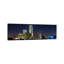 Omaha Panoramic Skyline Cityscape (Night) 1 Piece Wrapped Canvas Panoramic Wall Art-2013693746