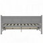 Lit de jour simple avec 2 grands tiroirs, structure en X, lit de jour moderne et rustique-455039457
