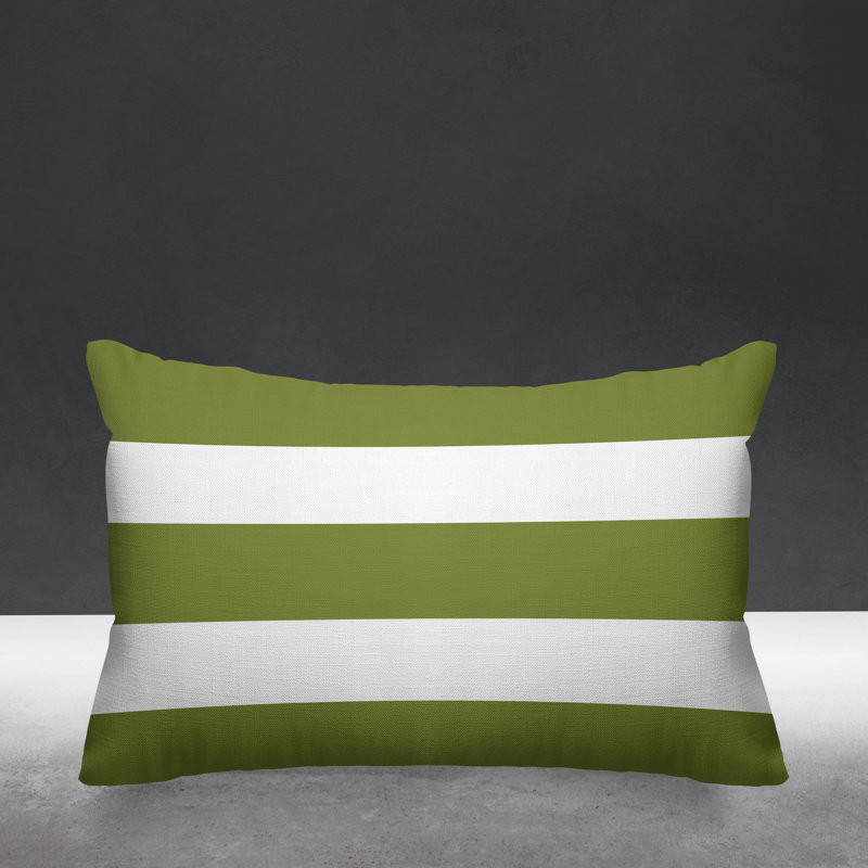 Coussin décoratif intérieur / extérieur Kyson, Vert olive