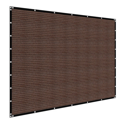 90% Sun Shade Canopy 8 X 12 Ft With Stainless Steel Grommets For Patio And Garden Brown 140 Gsm Blocks Sunshine Protects Belongings Cloth Outdoor Spaces Tear- Long-lasting