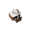 Meuble-lavabo mural 24 po avec lavabo rond en céramique et tiroir-1165542502