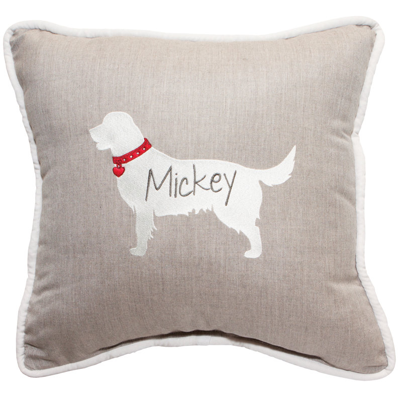 Pet Personalized Pillows Square Indoor/Outdoor Pillow Cover & Insert, Yes