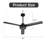 52" Ceiling Fan Without Light, 3 Abs Blades Farmhouse Ceiling Fan With Remote Control 6-Speed Reversible Dc Motor For Living Room Bedroom Kitchen-158111787