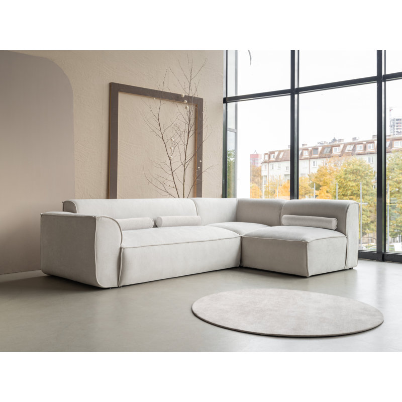 Flex Felix 6 Seater Corner Sofa , Beige, Right Hand Facing