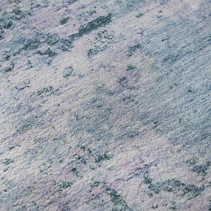 Tapis moderne de qualité supérieure lavable à la machine AMF1723, Rectangle 10 pi x 14 pi
