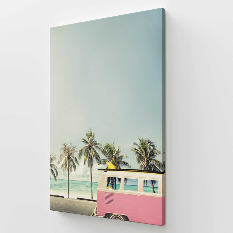 «Pink Wave Rider», grande impression sur toile, H 60 po x l 40 po
