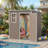 6 ft. W x 6 ft. D Outdoor Resin Storage Shed, Waterproof Patio Storage Shed with Window, Lockable Door and Floor, Plastic Large Tool Shed for Garden, Poolside, Lawn, Bike-126592458