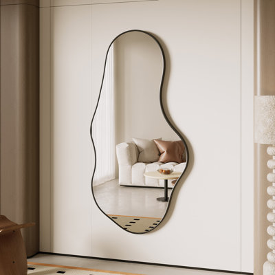 Irregular Unique Shaped Wall Mirror, Asymmetrical Mirrors, Cloud Mirror, Wavy Mirror, Morden Wavy Wall Mirror For Entryway Living Room Bedroom Bathroom