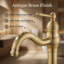 Robinet de lavabo vasque de salle de bain à poignée simple et trou unique avec ensemble de bonde escamotable-115707342