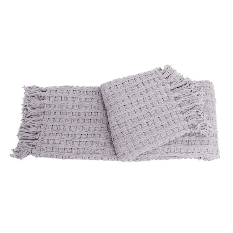 Jeté tricoté Space Yarn, Lilas, 50 po x 60 po