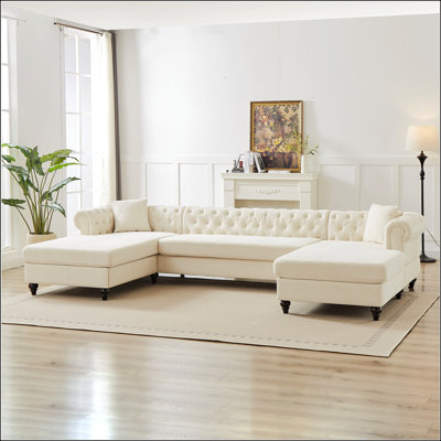 Novalune 3 - Piece Upholstered Chenille Sofa